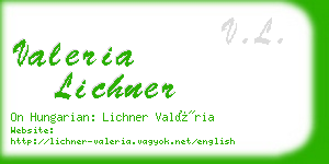 valeria lichner business card